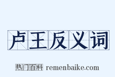 卢王反义词是什么意思的图片